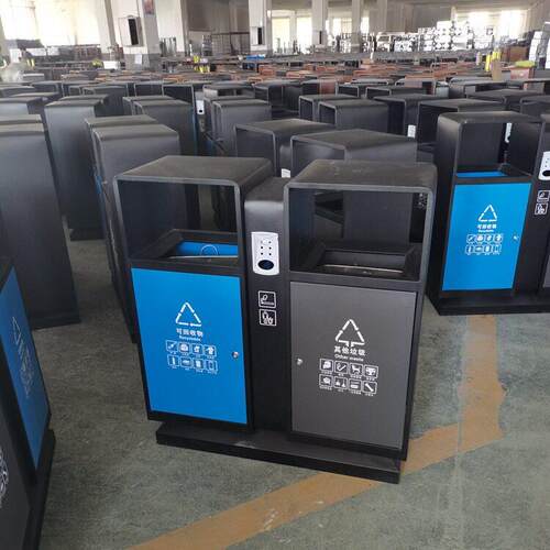 厂家定制环卫垃圾箱镀锌户外大号金属果皮箱不锈钢分类垃圾桶定做