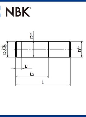 NBK PJP钢制平行定位销台阶型定位销 硬度58HRC以上 机械厂家直供