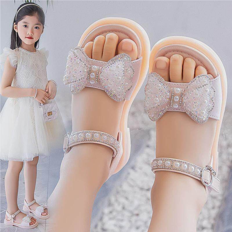 童女凉童鞋儿512款童鞋夏2024新款夏季女水钻休闲软底中大童公主