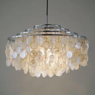 法式 地中海北欧现代简约贝壳客厅吊灯民宿卧室创意设计师餐厅灯具