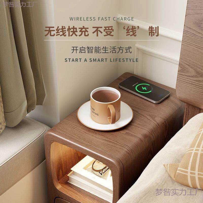 实木床头柜窄极迷小型卧室床边超你窄2RLV0C柜M夹缝置物架窄边美