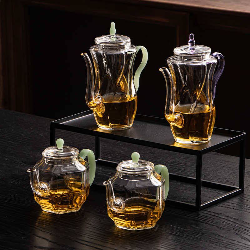 透明玻璃茶具套装家用客厅办公室会客泡茶器功夫茶杯茶壶盖碗茶道
