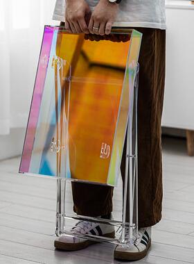 便fla9携亚力叠小桌折子透明家用力边几阳台克客厅咖啡亚克茶几