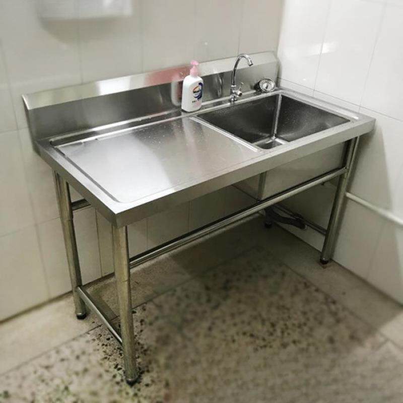 不锈钢单星盆作台酒店厨房靠背星盆水工作台厂家现货
