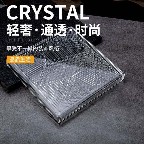 厂家直供水晶玻璃砖隔断墙砖玄关隔断墙景观墙热熔透明实心水晶砖