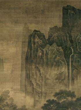 宋代名家古玩字画秋山红叶图字画复制装裱艺术微喷装饰画芯