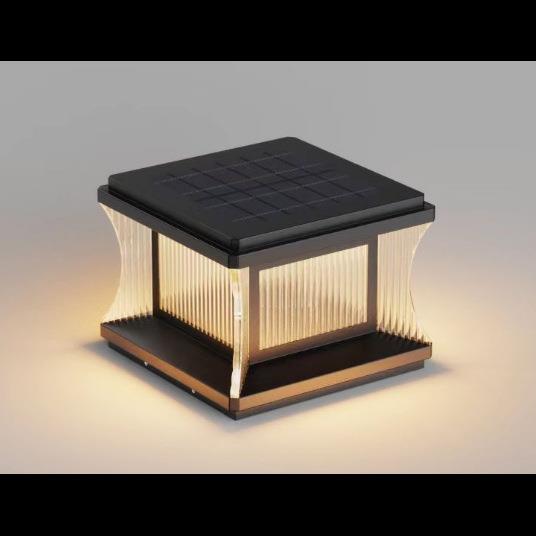 太阳能灯户外防水别墅庭院灯护栏柱子灯简约现代大门两侧柱灯
