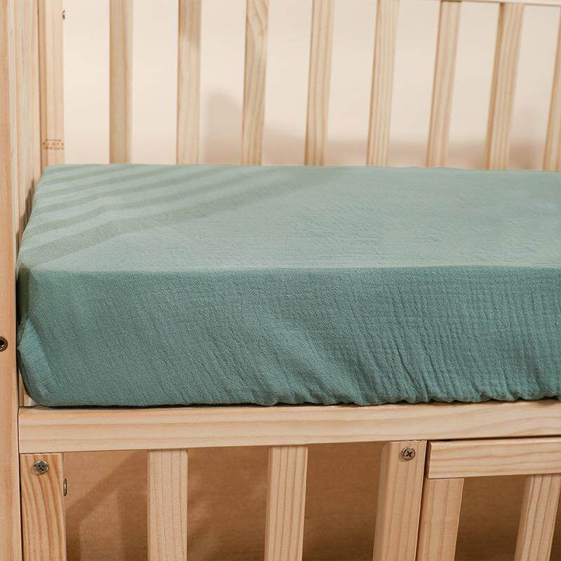 跨境婴儿床笠纯棉a类新生宝宝纱布床单幼儿园初生儿童拼接床垫套