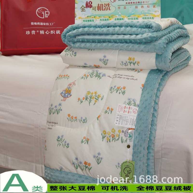 全棉 A类大豆被豆豆被豆豆绒春秋被芯子冬被可水洗机洗加厚保暖绒