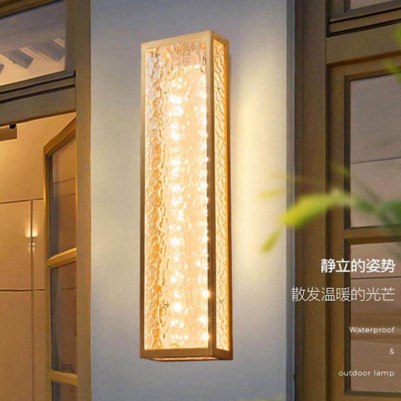 全铜户外防水欧式壁灯室外别墅庭院灯大门罗马柱子外墙接电款壁灯