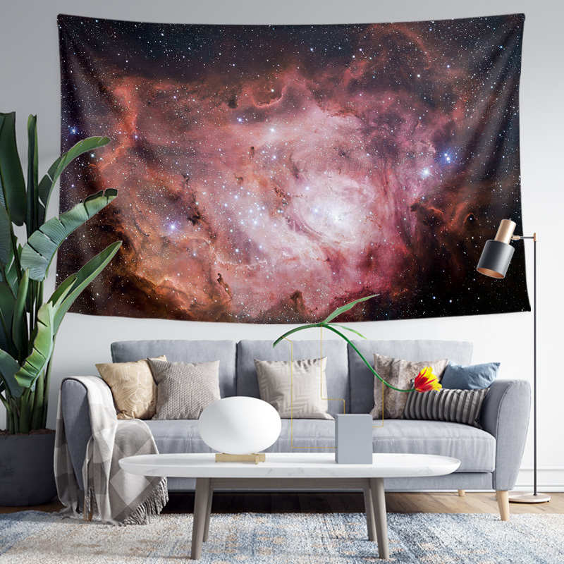 创意绚丽宇宙星云尘埃云雾天体周边墙布装饰背景布海报挂布挂毯画