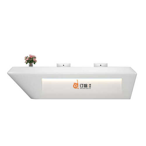 创意异形酒店前台大型烤漆吧台时尚收银台服务台不规则大堂接待台