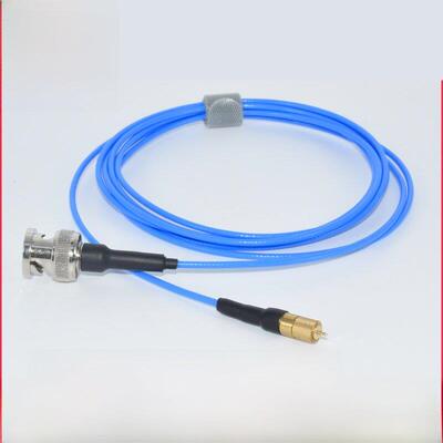 PCB高温蓝色线缆BNC公转10-32unf公/L5加速度传感器专用高温线缆