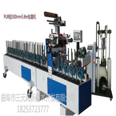 专业生产PVC膜包覆机木线条门边包覆机高标准涂胶不开胶包覆机