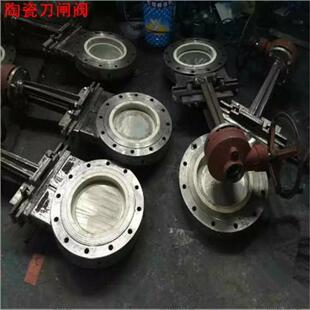 不锈钢对夹电液动陶瓷刀闸阀PZ273TC-16P电液联动陶瓷闸阀