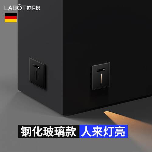 新款直销86型嵌入式智能光感人体感应过道走廊灯楼梯踏步感应地脚