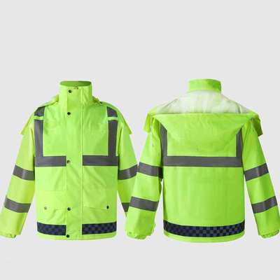 群众反光服交通执勤雨衣雨裤套装荧光绿交通安全反光雨衣巡逻外套