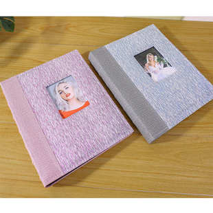 相册影集8寸200张纪念册家庭相册本插页式PU皮面照片集厂家直供