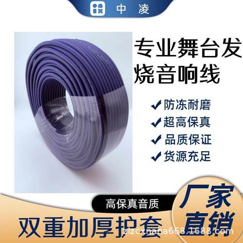 纯铜2X1平方护套音响工程安装线 RVV二芯护套线高弹软护套音箱线
