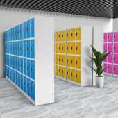 彩色员工更衣柜感应密码 DCG纳柜铁存皮 锁身放柜存储柜储健房收SB