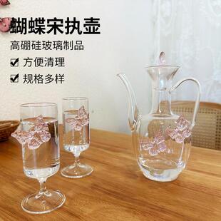 玻璃执壶仿宋贵妃泡茶器茶壶花茶壶宋代耐高温水壶套装茶色悦器