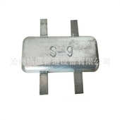 铝合金牺牲阳极船体用支架式 铝阳极阴极保护防腐材料锌阳极 平铁式