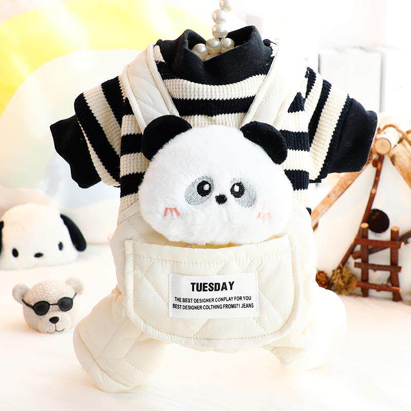 狗狗衣服秋冬装厚款大口袋四脚立体卡通背带裤小型犬泰迪宠物6337