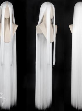 高档曼柒殿阁色万用直发15长0cm黑色白色银白古装长直发高温丝ocs