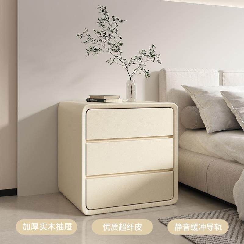 正品免易柜安装床实头柜现代简约小柜子木储物网红床边柜简床头收