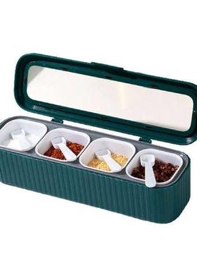Kitchen four compartment condiment box household