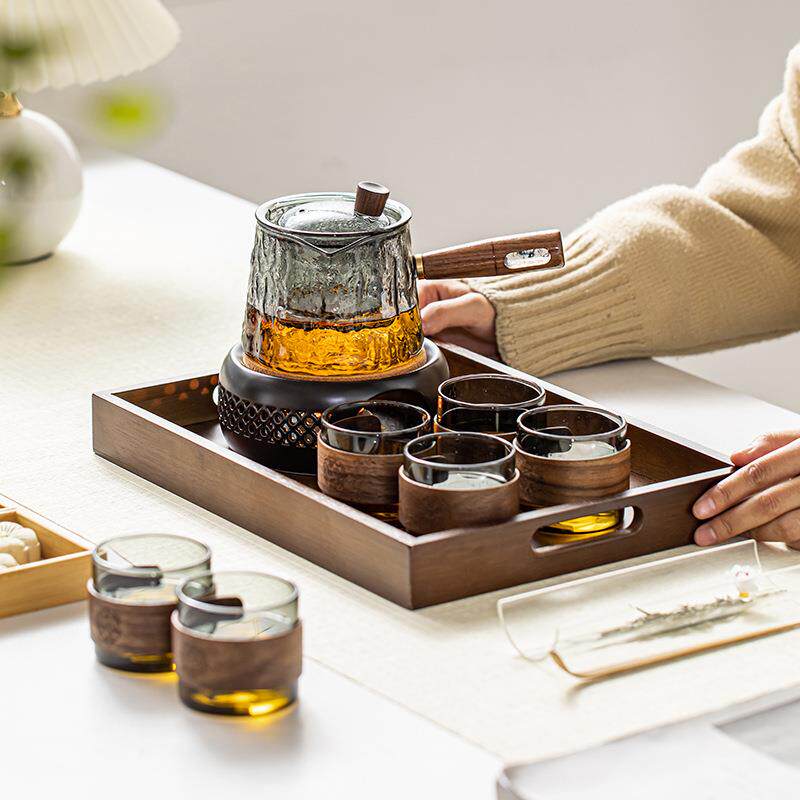 耐高温玻璃壶煮茶壶养生蜡烛温茶底座保温加热侧把壶现代花茶茶具