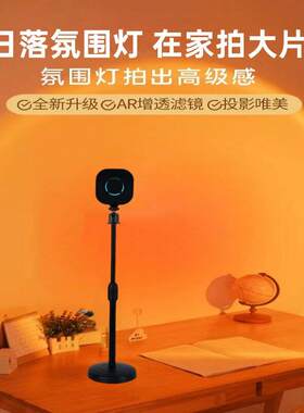 落日灯网红夕阳灯落地式台灯客厅卧室投影日不落灯创意余晖氛围灯