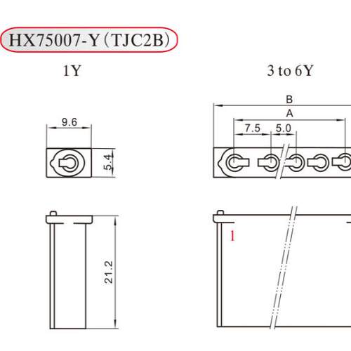 红星连接器TJC2B-2Y 3Y 4Y 5Y 6Y胶壳HX75007插头间距7.5/5mm - 封面