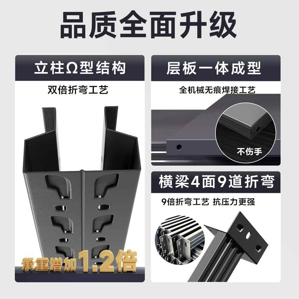 色货架置物架多仓层库仓储JZCCHJ-0用重型储物架承重家阳台收纳货