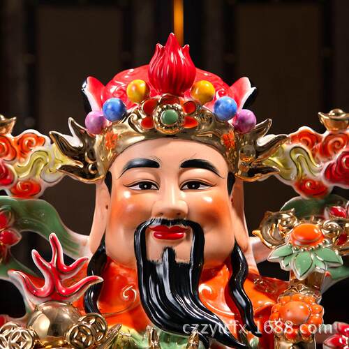 财神摆件文财神爷摆设乔迁礼品室内家庭工艺