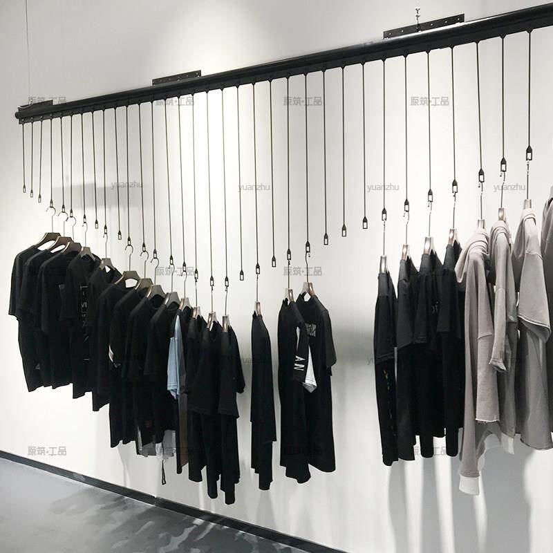 服简约上墙货架展示架女服装店悬吊男式/天花板悬挂衣吊挂衣服铁