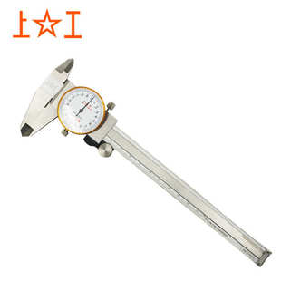 上工带表卡尺 工业级防震油标游标卡尺 精密指针式不锈钢代表卡尺