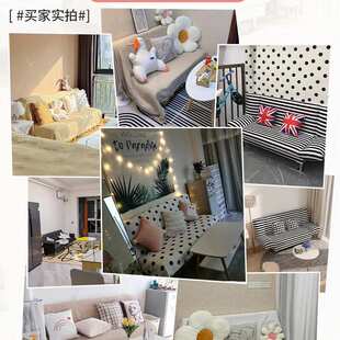 店里休息小沙发女生房间卧室女迷你床尾法式奶油风出租房布艺沙发