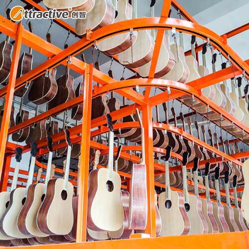 【广东创智】吉他UV喷涂生产线 自动化固化设备 家具喷漆流水线厂