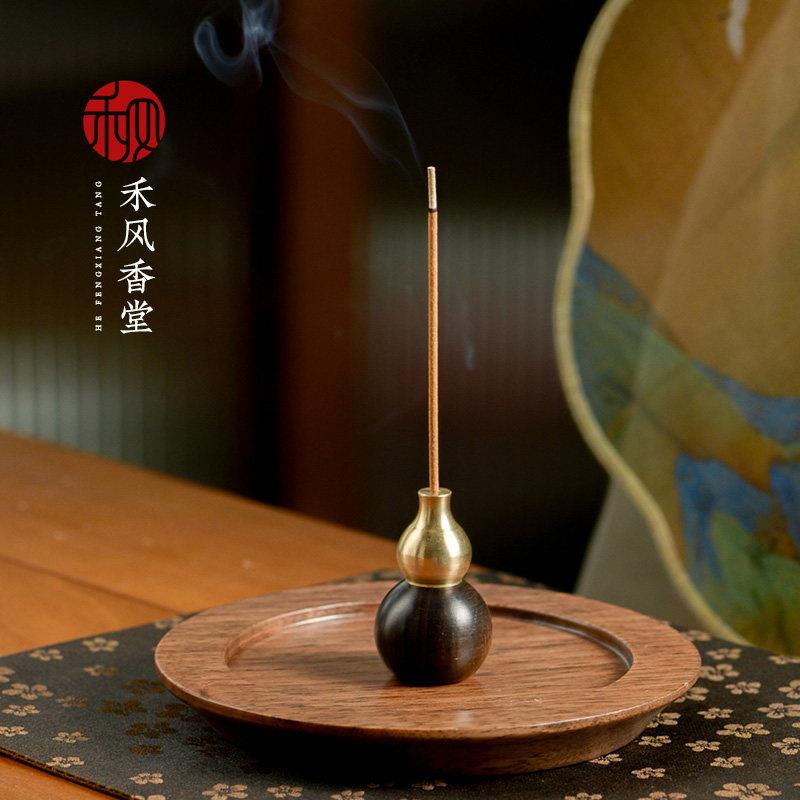 国风《福禄香插》新中式挂件线香香托葫芦插香 香盘家用挂饰香立图片