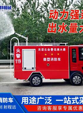 电动四轮消防车救援灭火微型微型摩托小型消防洒水车防火用降尘车