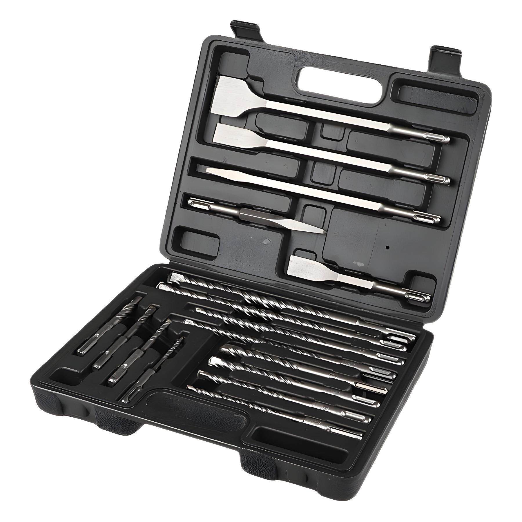 17件套电锤钻头凿子套装150短凿混凝土开槽打孔水泥砖墙圆柄一字