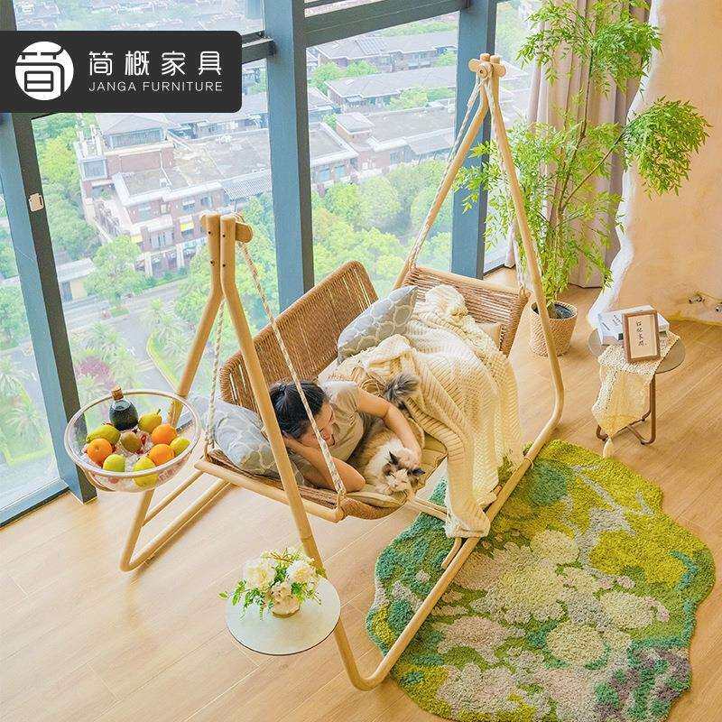 户外别墅秋千吊椅花园庭院阳台秋千网红民宿室内外吊床休闲藤摇椅
