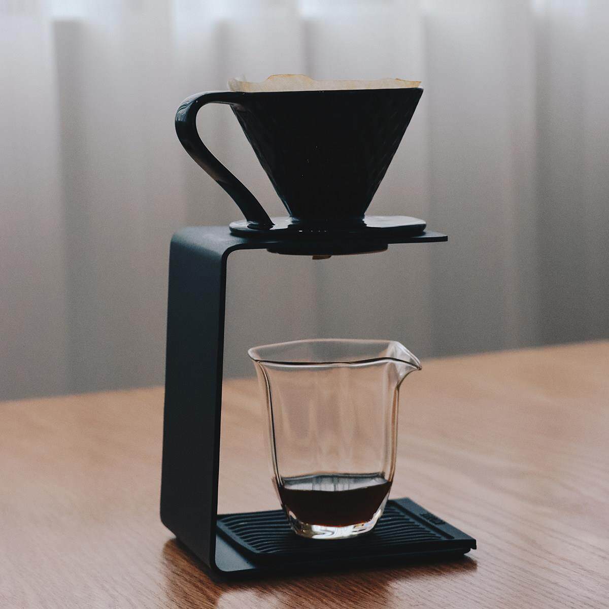 简约金属铝制手冲咖啡架 V60滤杯支架 黑色玫瑰金选择