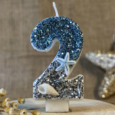 Birthday Party Number Candles Glit Gold Pink Crown Candle