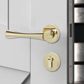 室内家用908 27卧静室通用把型门音门手具轻奢卫锁生间实木房门锁