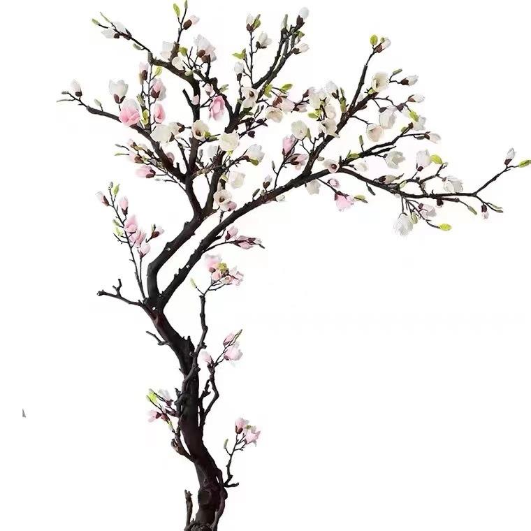 仿真玉兰花树假树大型活动植物造型室内室外酒店橱窗装饰花艺软装