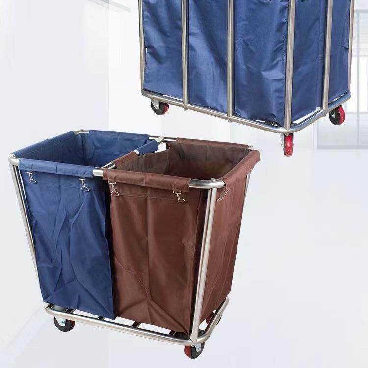 锥形草车宾客房馆服车务酒店手推HIO车洗衣房收纳车布不锈钢清洁