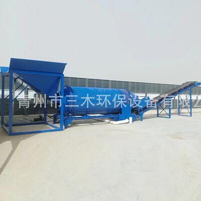 中铁洗石机圆筒洗矿机洗矿生产线设备水洗滚筒洗石机