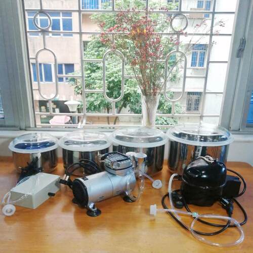 ZQ不锈钢真空罐电动抽真空密封罐配透明玻璃盖滴胶AB胶除泡桶消泡